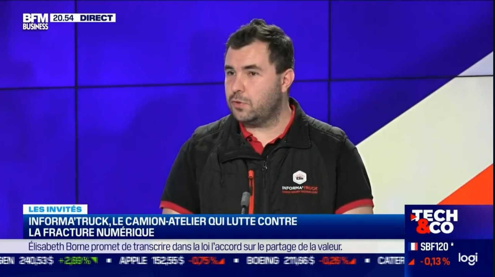 Cyril Noury lors d'un passage sur BFMTV